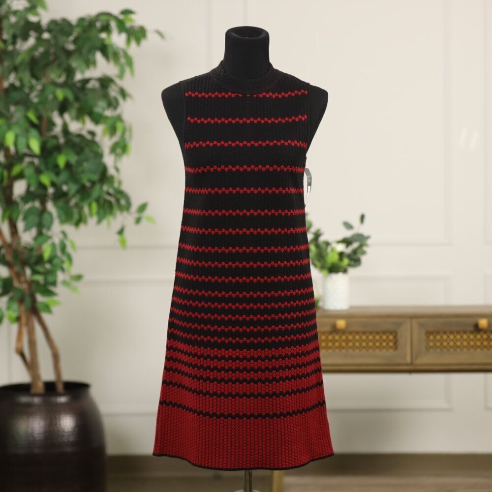 NEW NIC + ZOE Women’s Dress XS Black Red Sleeveless NWT - Picture 2 of 14